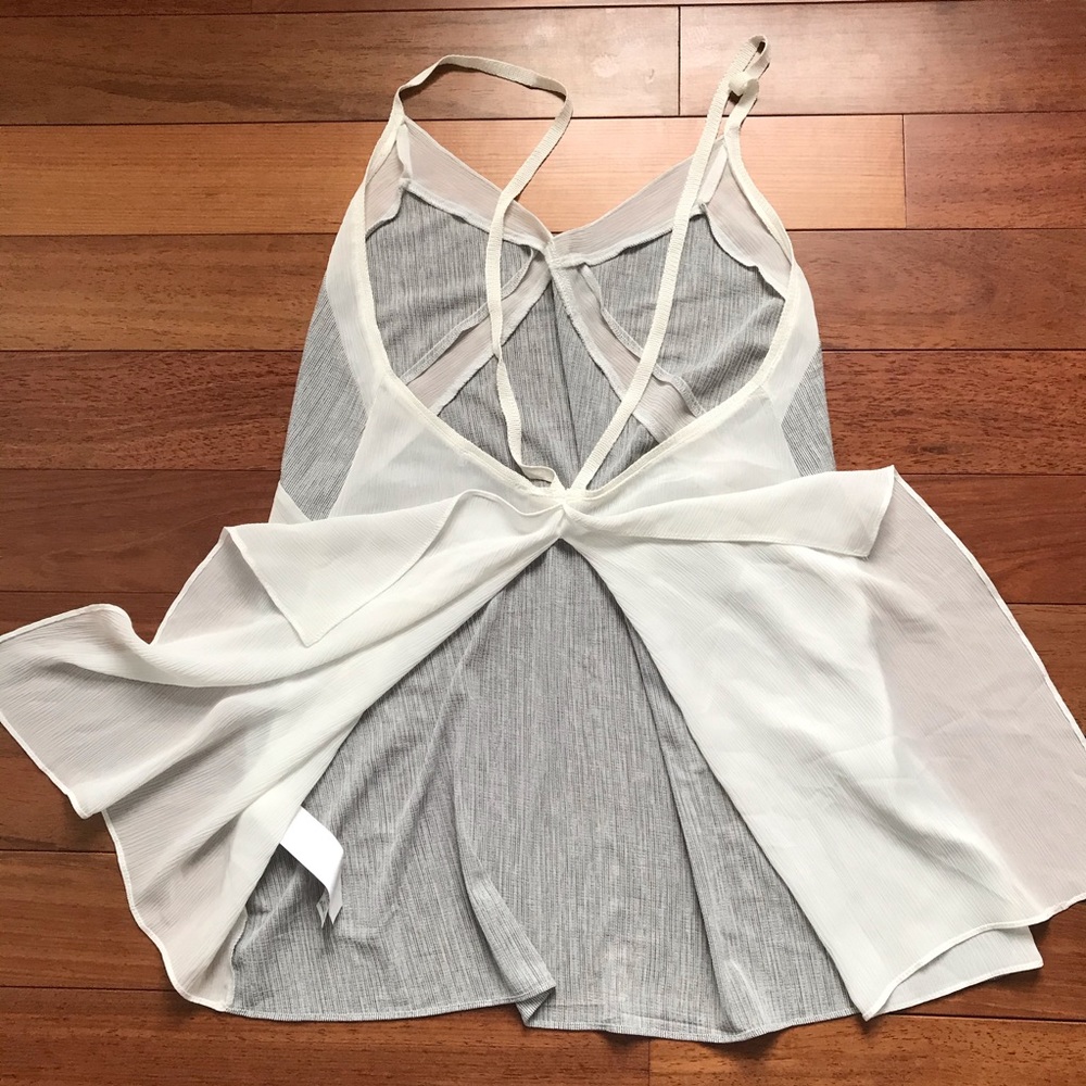 Zara Basics Collection sheer open back tank top
